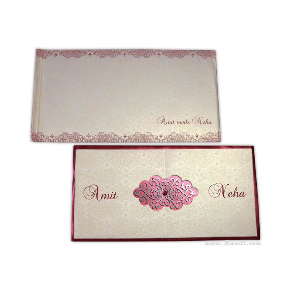 Unique Gold Laser Cut Heavy Back Custom Invitation Card AMHL-180 freeshipping - Raniti LLC - Custom Invitations & Stationery