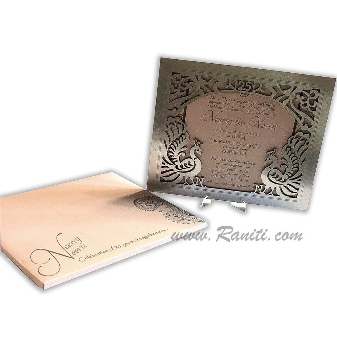 Unique Laser Cut Picture Frame 25th Anniversary Custom Luxury Invitation Card with Multiple Inserts AMHL-192 freeshipping - Raniti LLC - Custom Invitations & Stationery