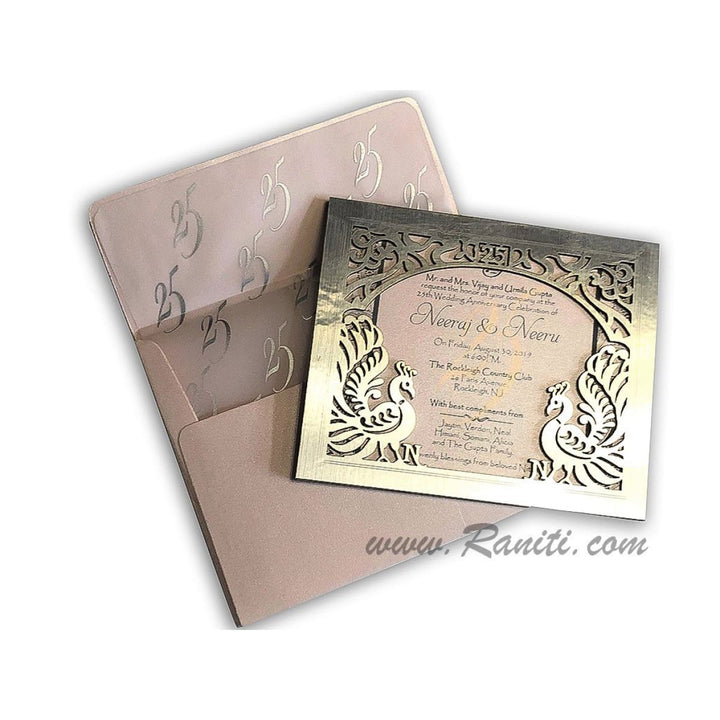 Unique Laser Cut Picture Frame 25th Anniversary Custom Luxury Invitation Card with Multiple Inserts AMHL-192 freeshipping - Raniti LLC - Custom Invitations & Stationery