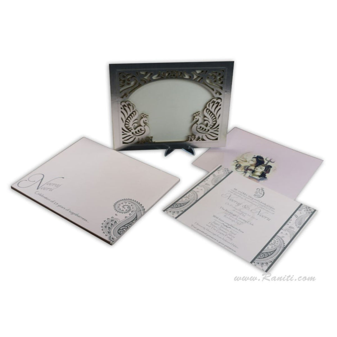 Unique Laser Cut Picture Frame 25th Anniversary Custom Luxury Invitation Card with Multiple Inserts AMHL-192 freeshipping - Raniti LLC - Custom Invitations & Stationery