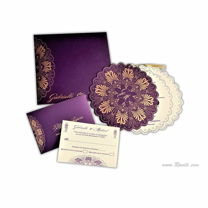 Unique Shaped Custom Invitation Card, Curved Edges Classic Invitation Card AM-1 freeshipping - Raniti LLC - Custom Invitations & Stationery