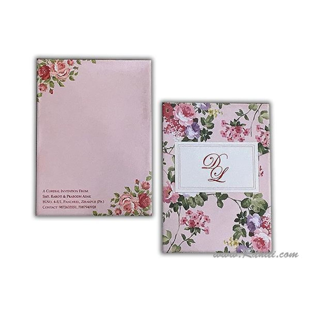 Vintage Floral Print Classic Custom Tri Fold Invitation Card AM-244 freeshipping - Raniti LLC - Custom Invitations & Stationery