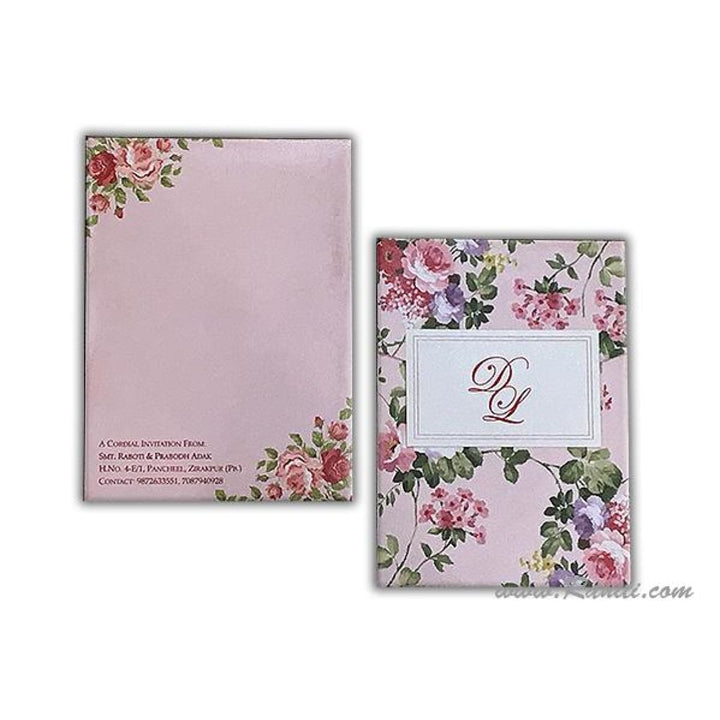 Vintage Floral Print Classic Custom Tri Fold Invitation Card AM-244 freeshipping - Raniti LLC - Custom Invitations & Stationery