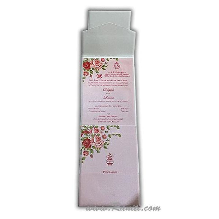Vintage Floral Print Classic Custom Tri Fold Invitation Card AM-244 freeshipping - Raniti LLC - Custom Invitations & Stationery