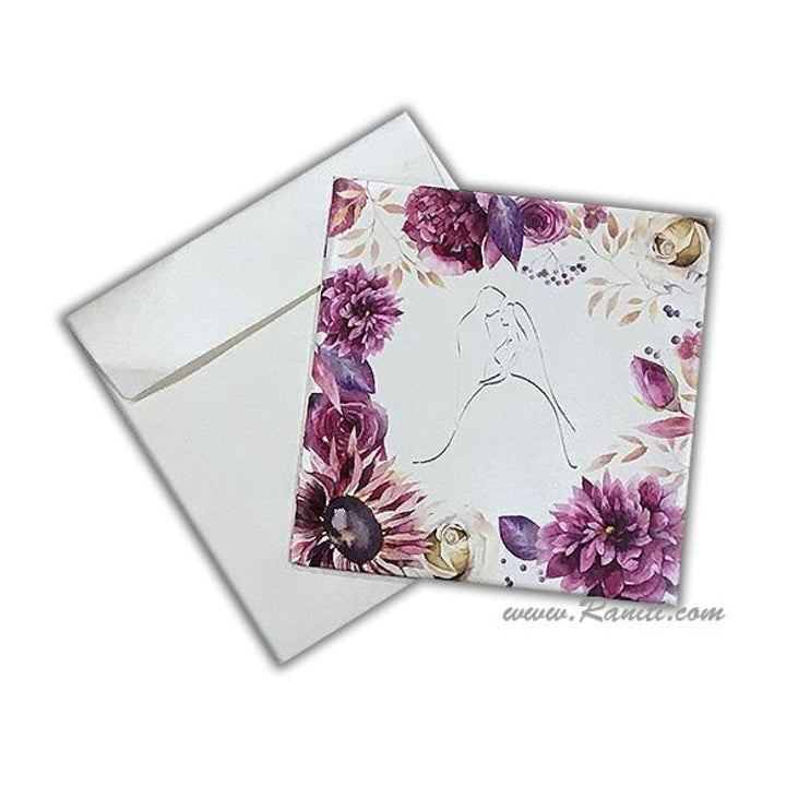 Vintage Hard Cover Floral Print Classic Custom Wedding Invitation Card AMH-171 freeshipping - Raniti LLC - Custom Invitations & Stationery