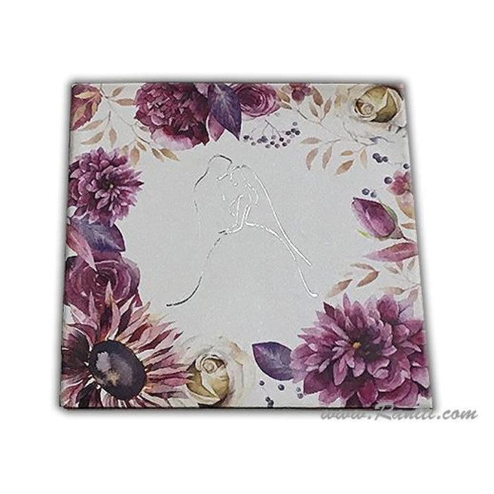 Vintage Hard Cover Floral Print Classic Custom Wedding Invitation Card AMH-171 freeshipping - Raniti LLC - Custom Invitations & Stationery