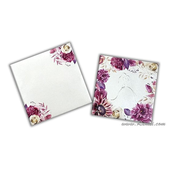 Vintage Hard Cover Floral Print Classic Custom Wedding Invitation Card AMH-171 freeshipping - Raniti LLC - Custom Invitations & Stationery