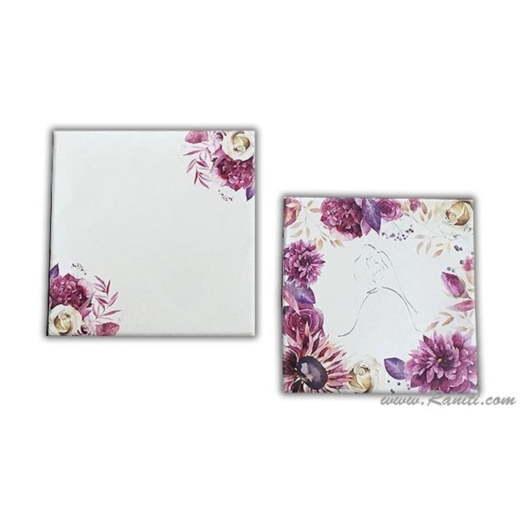 Vintage Hard Cover Floral Print Classic Custom Wedding Invitation Card AMH-171 freeshipping - Raniti LLC - Custom Invitations & Stationery