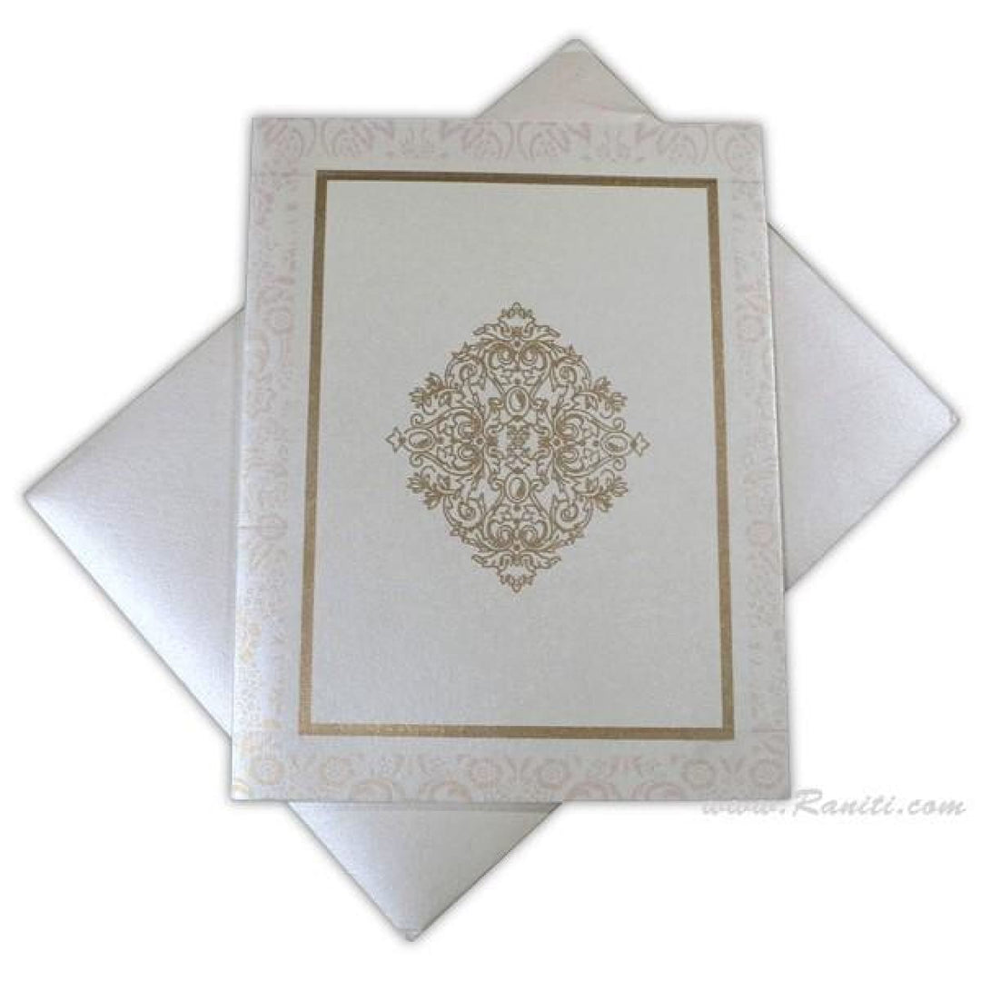 White Classic Custom Invitation Card with Multiple Inserts | White Wedding Invitation Card AM-574 freeshipping - Raniti LLC - Custom Invitations & Stationery