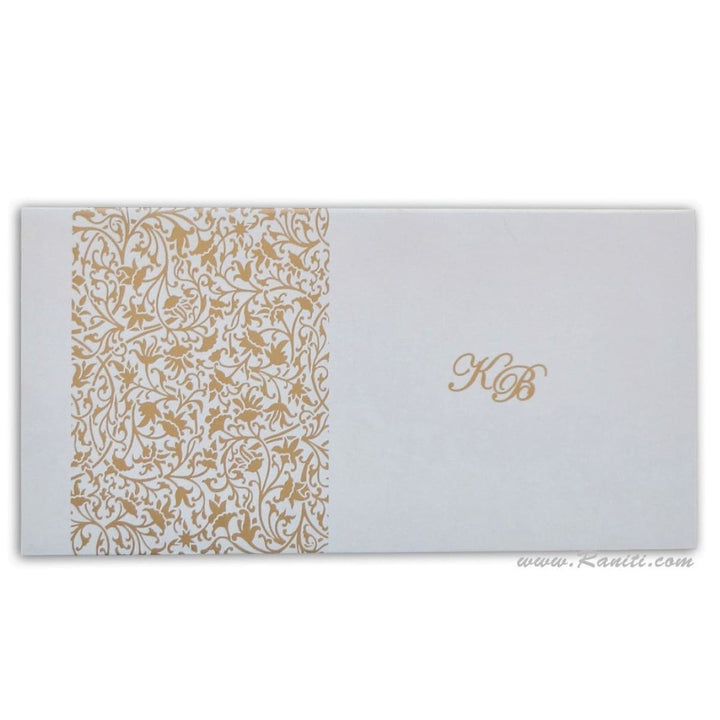 White Rectangle Classic Custom Invitation Card with Multicolored Inserts | Custom Vine Design Invitation Card AM-111 freeshipping - Raniti LLC - Custom Invitations & Stationery