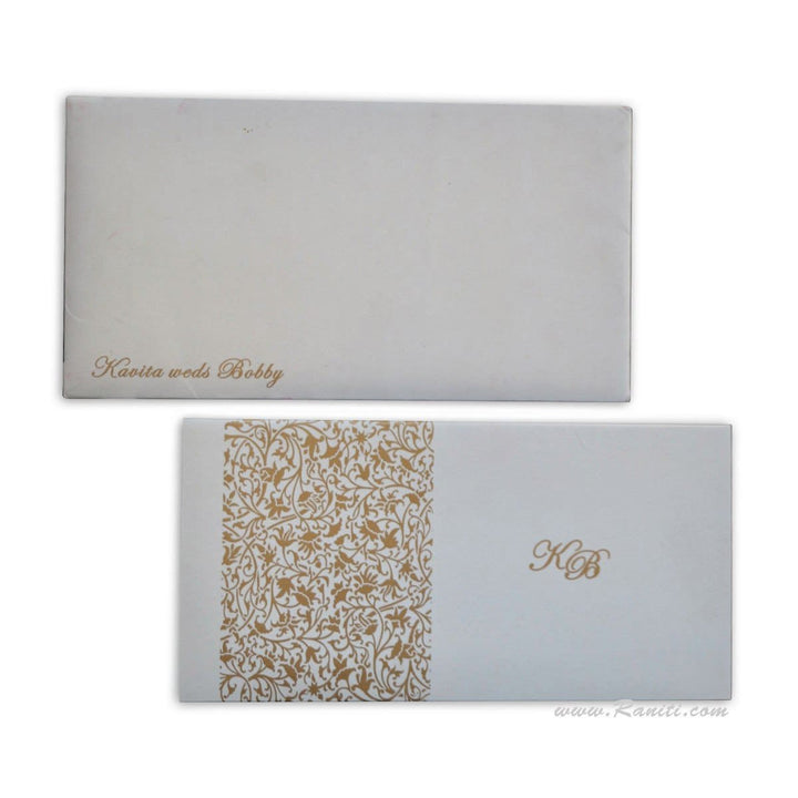 White Rectangle Classic Custom Invitation Card with Multicolored Inserts | Custom Vine Design Invitation Card AM-111 freeshipping - Raniti LLC - Custom Invitations & Stationery