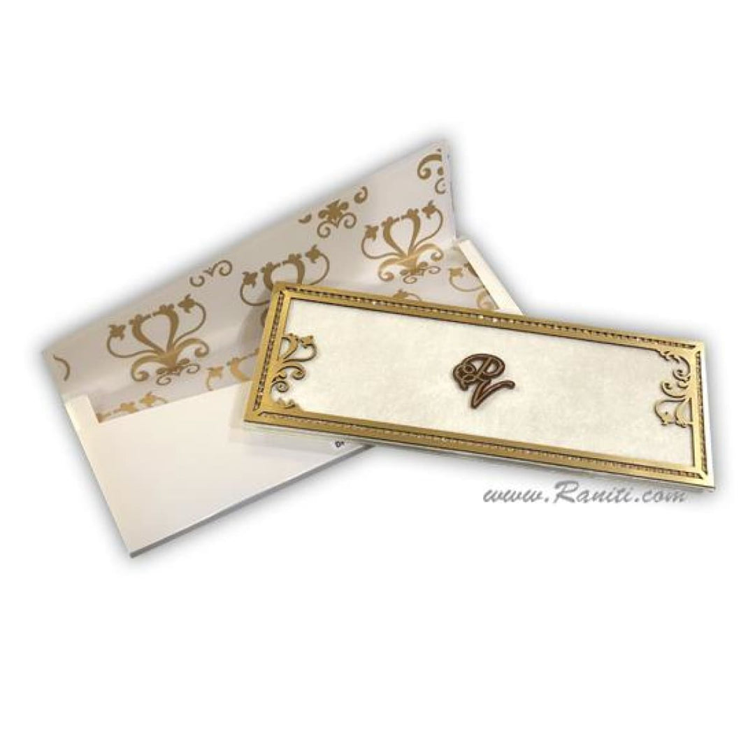 White Velvet Laser Cut Custom Luxury Wedding Invitation card with Sparkling Stone String DPCH-98 | Raniti |