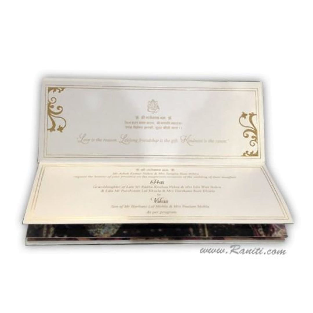 White Velvet Laser Cut Custom Luxury Wedding Invitation DPCH-98 | Raniti | wedding invitations custom design